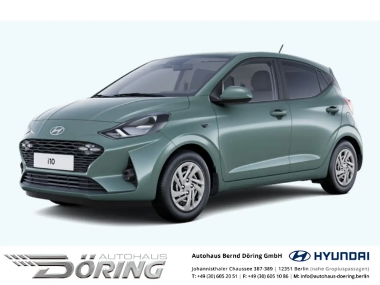 Hyundai i10 FL SELECT 1.0 Schaltwagen 63PS Navigation Grün - 1