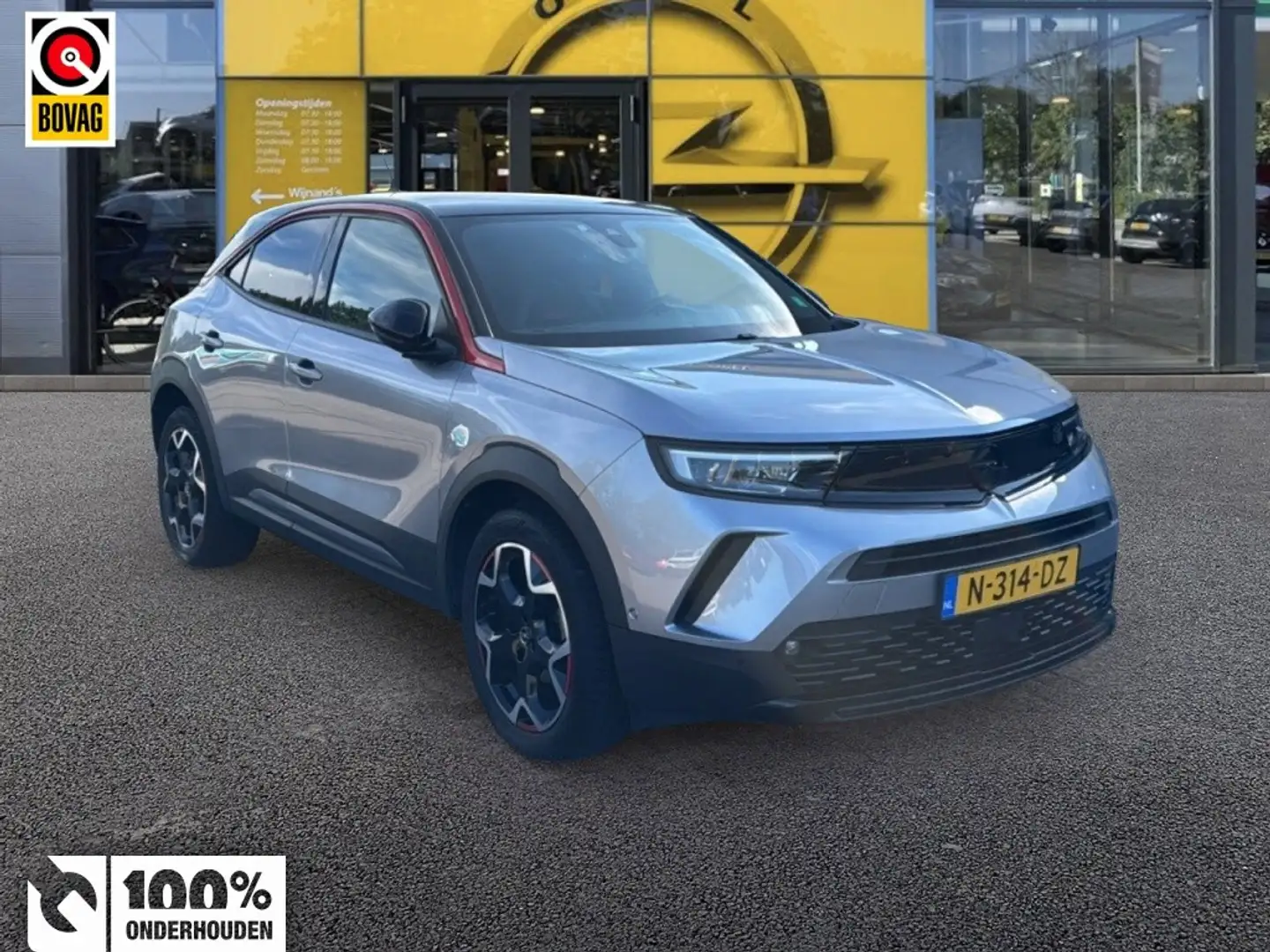 Opel Mokka 1.2T 101pk GS Line | NL-auto! | Camera | Adapt. Cr Grijs - 1
