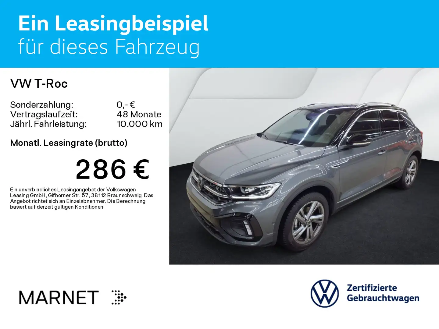 Volkswagen T-Roc T-ROC 1.5 TSI DSG R-Line*Nav*AHK*Kamera*LED+*SHZ Grigio - 2