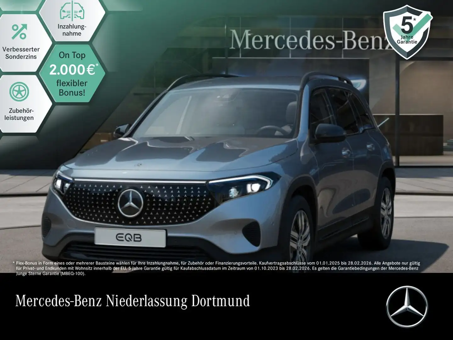 Mercedes-Benz EQB 250 ELECTRICART+NIGHT+PLUS-PAKET+KAMERA+SPUR Silber - 1