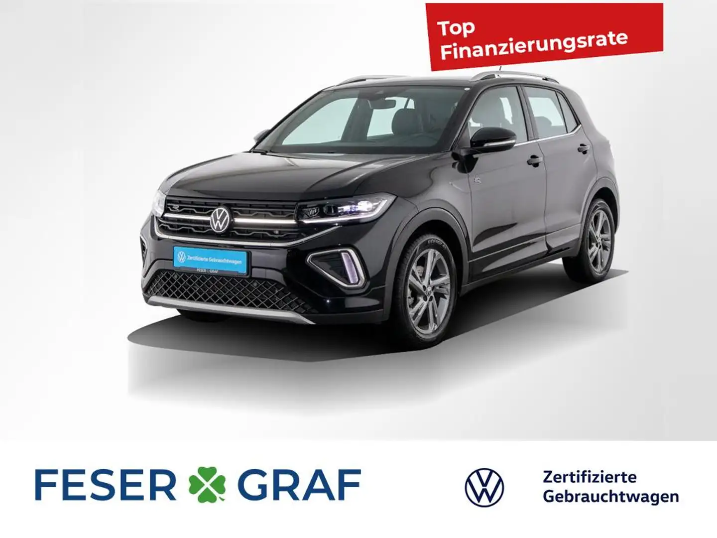 Volkswagen T-Cross 1.0 TSI R-Line DSG Navi / Kamera Schwarz - 1