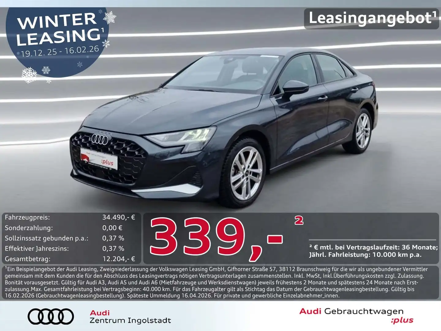 Audi A3 Limousine 35 TFSI NAVI+ AHK 18" KAM. advanced Grau - 1