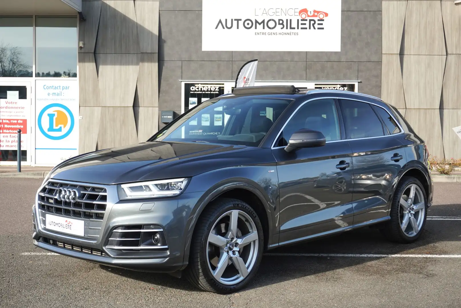 Audi Q5 V6 3.0 TDI 286 Tiptronic 8 Quattro S line OPTIONS Grau - 1