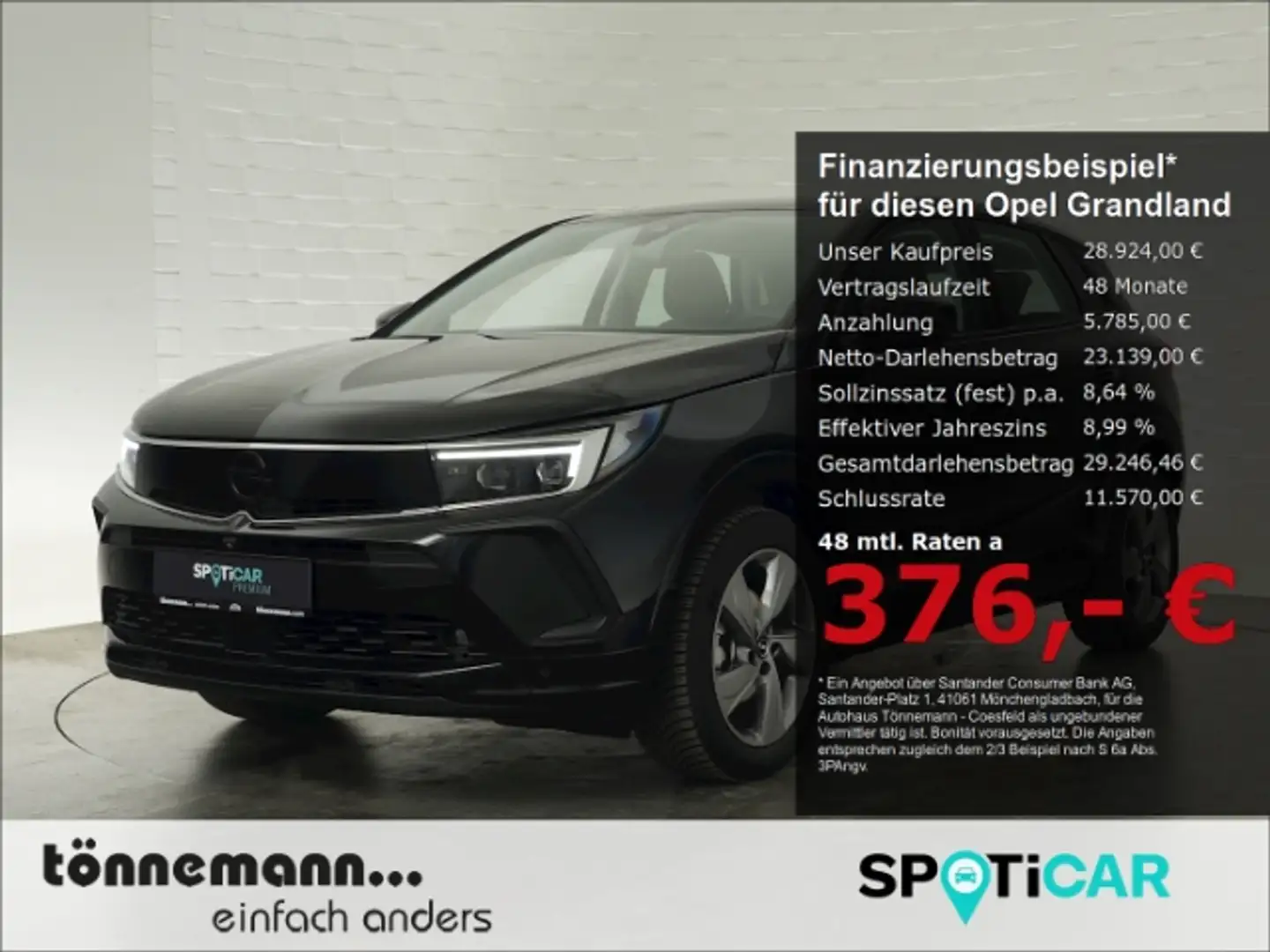 Opel Grandland GS CDTI AT+AHK+LED MATRIX+NAVI+360 GRAD KAMERA+KEY Schwarz - 1