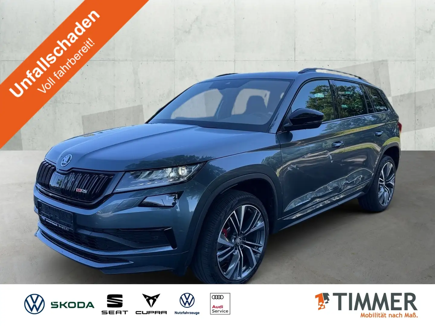 Skoda Kodiaq 2.0 TDI DSG 4x4 RS *AHK *ACC *20" *RKAM *NAVI* Grigio - 1