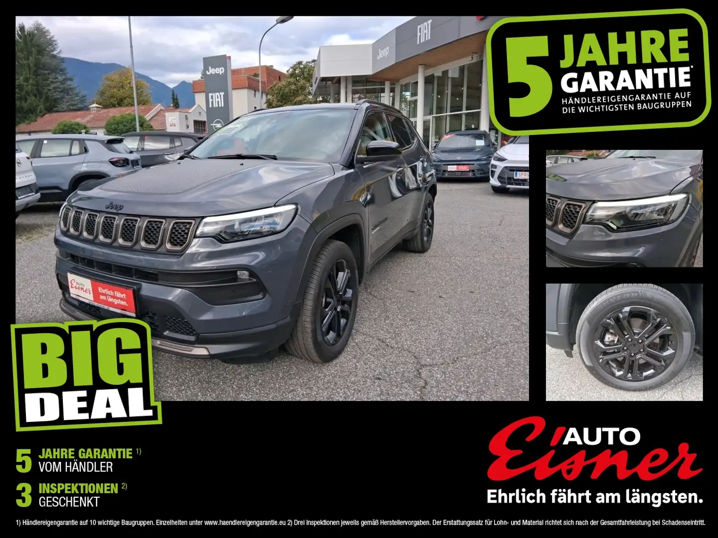 Jeep Compass 1.3 PHEV UPLAND AT Allrad serienmäig Schwarz - 1