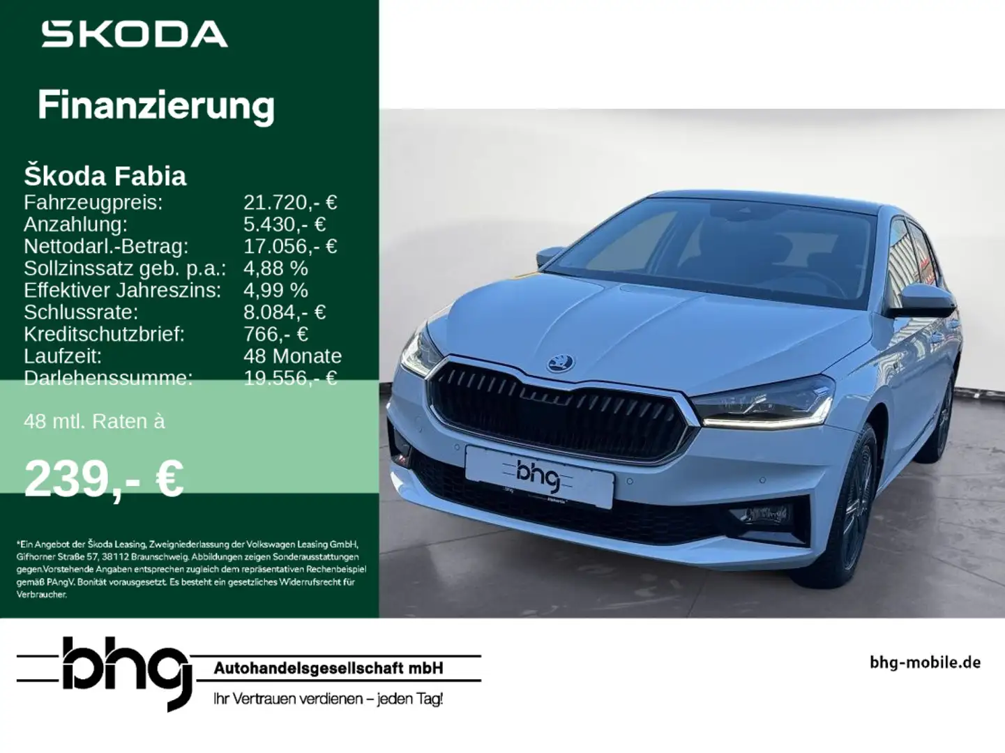 Skoda Fabia 1.0 TSI DSG *SELECTION* *ACC*LED*PANO*KAME Weiß - 1