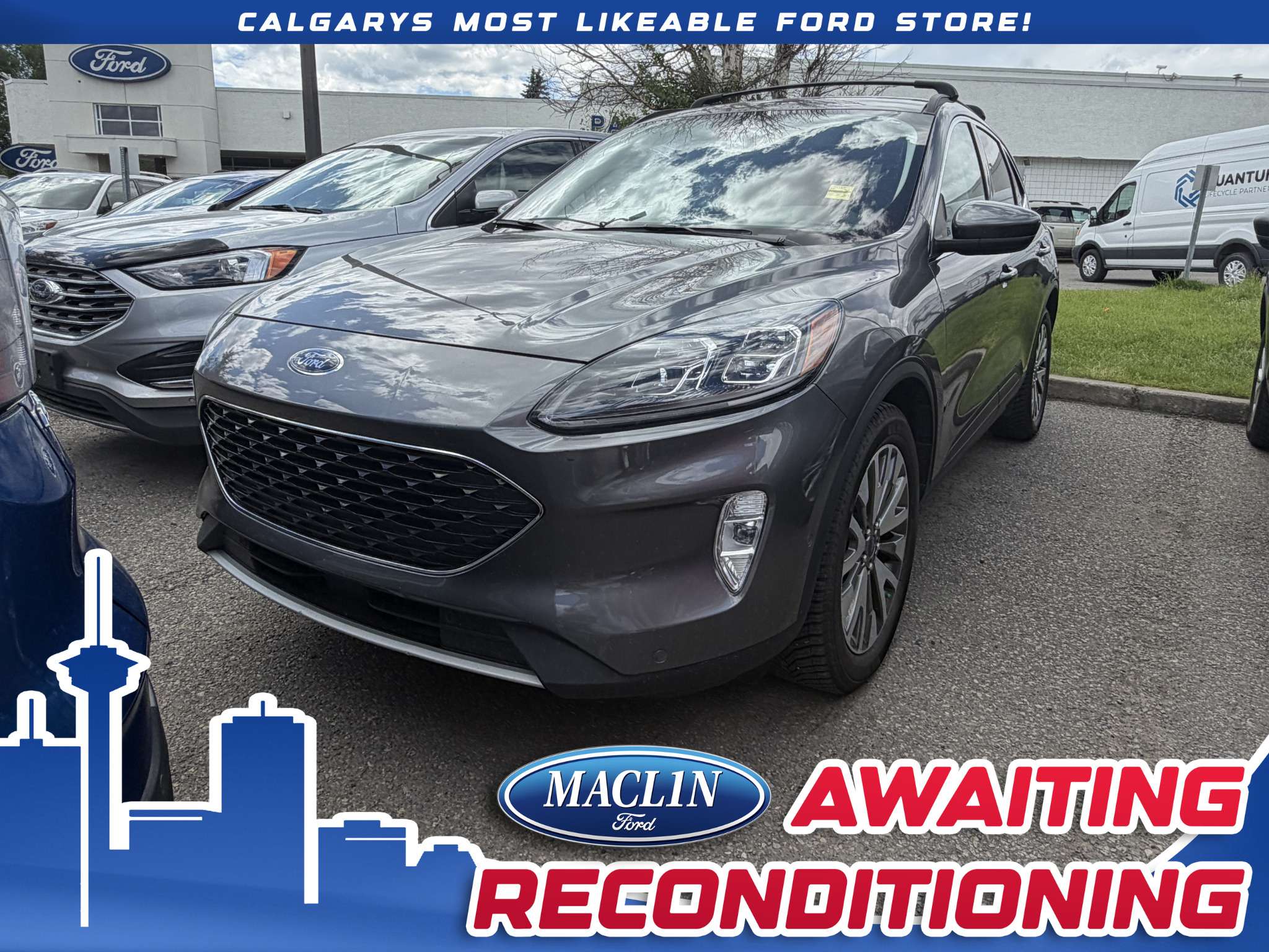 Gray 2021 Ford Escape SUV / Crossover All-Wheel Drive 8-Speed Automatic