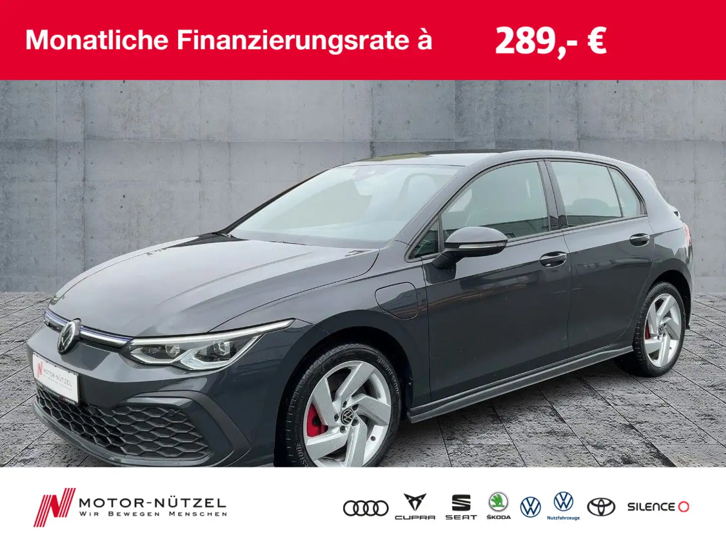 Volkswagen Golf GTE VIII GTE 1.4 TSI DSG LED+NAVI+PDC+SHZ+DAB+ Gris - 1