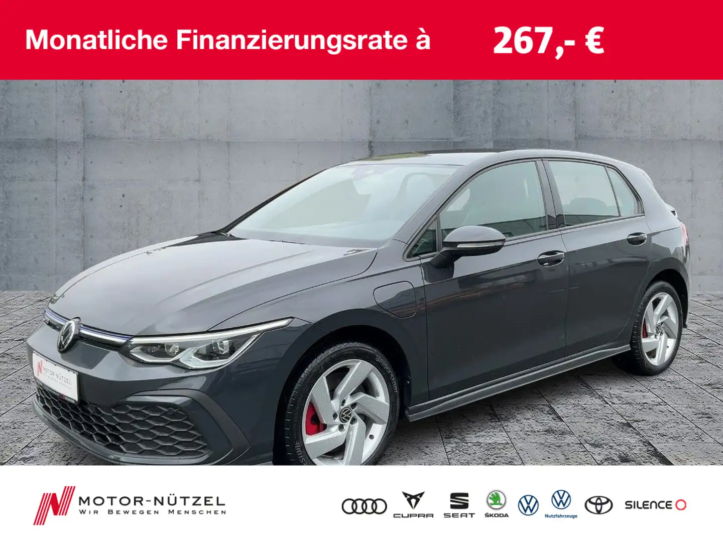 Volkswagen Golf GTE VIII GTE 1.4 TSI DSG LED+NAVI+PDC+SHZ+DAB+ Gris - 1