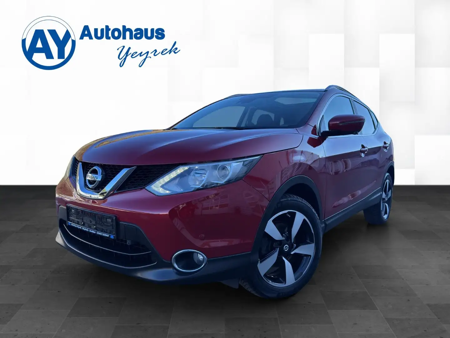 Nissan Qashqai 1.5dci  360° *NAV*CAM*AHK*PANO*SHZ* Rot - 1