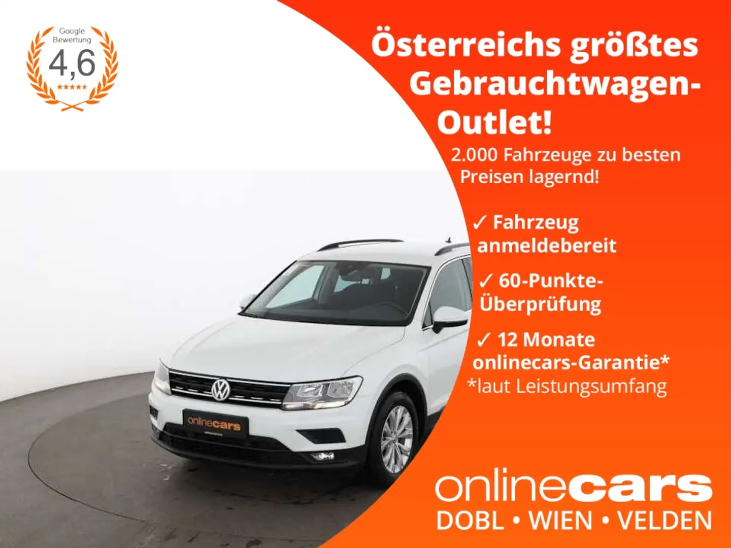 Volkswagen Tiguan 1.4 TSI Comfortline AHK RADAR MASSAGE TEMP Weiß - 1