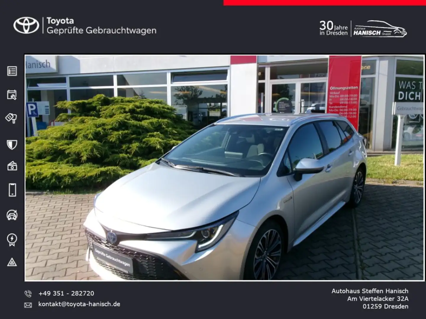 Toyota Corolla 1.8 Hybrid Touring Sports Club Silber - 1