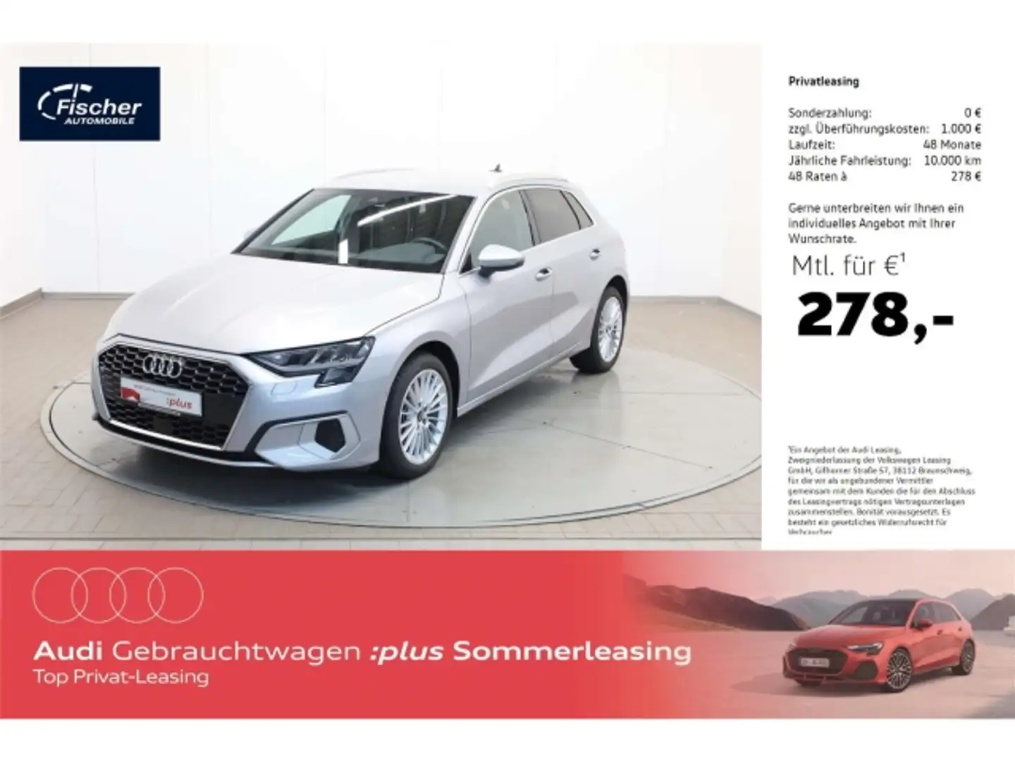 Audi A3 Sportback 35TFSI advanced S-Tronic AHK/SH/PDC Silber - 1