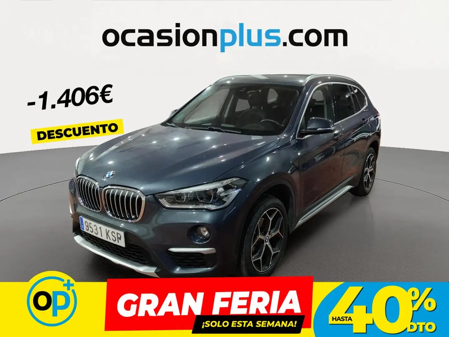 BMW X1 sDrive 18dA Gris - 1