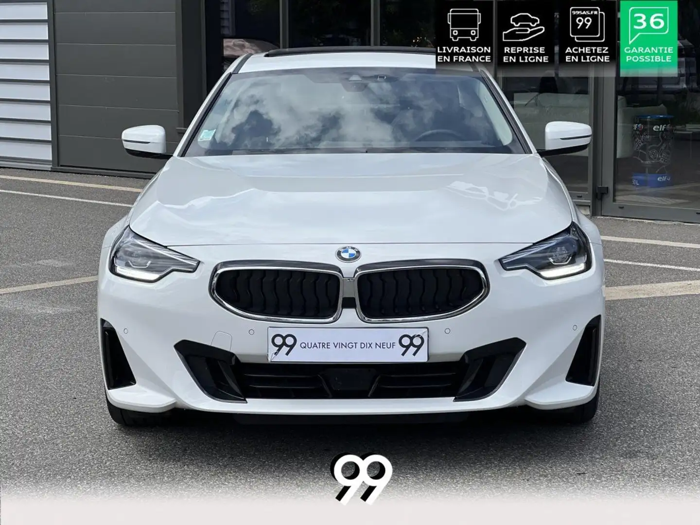 BMW 218 SERIE 218i Coupé BVA PANO CURVED COCKPIT LOA LLD C Blanco - 2