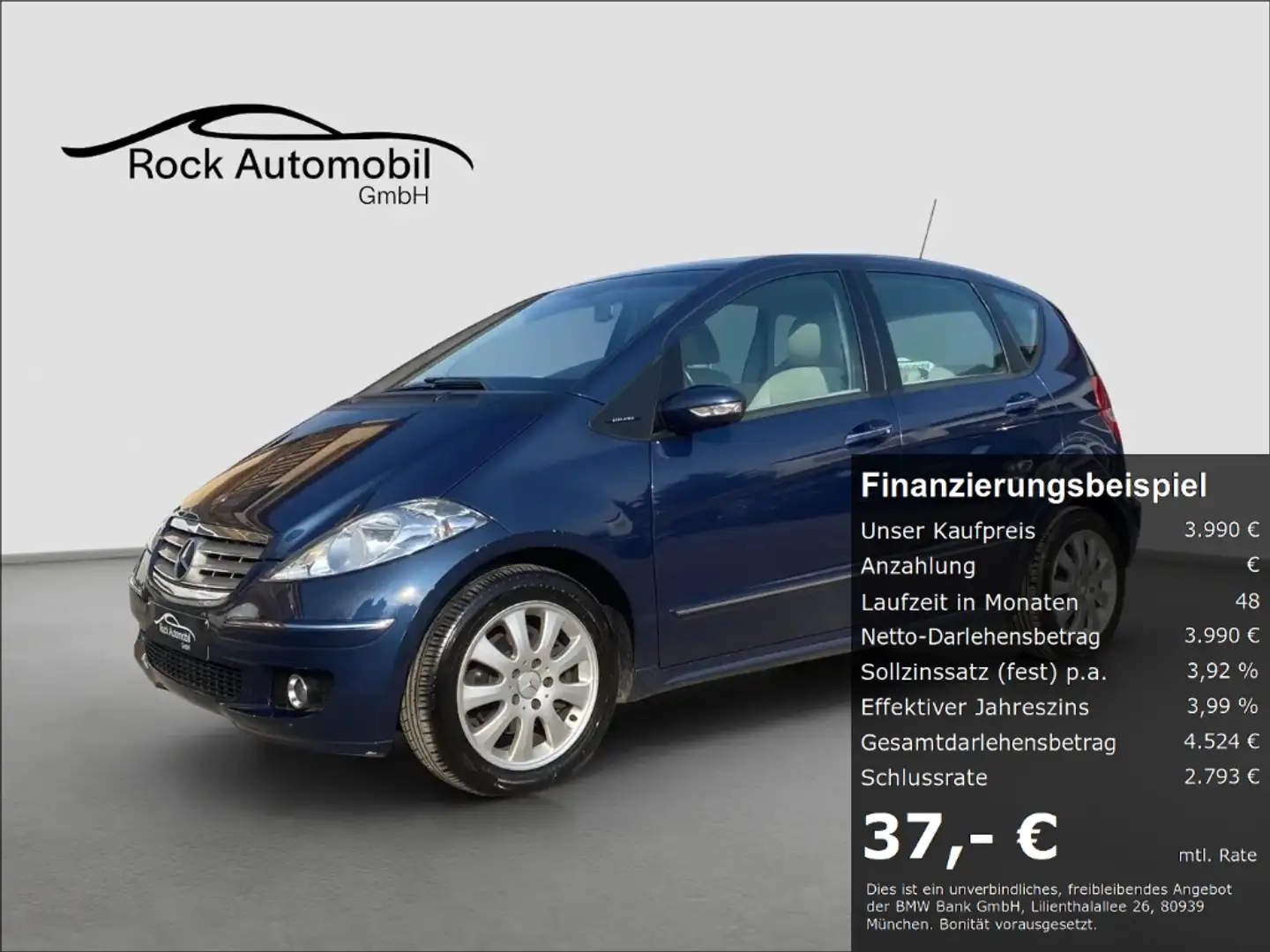Mercedes-Benz A 200 Elegance Klima TÜV NEU Blau - 1