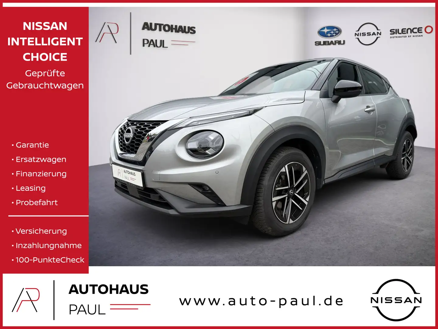 Nissan Juke 1.0 DIG-T N-Connecta, Navi, Kamera, SHZ Silber - 1