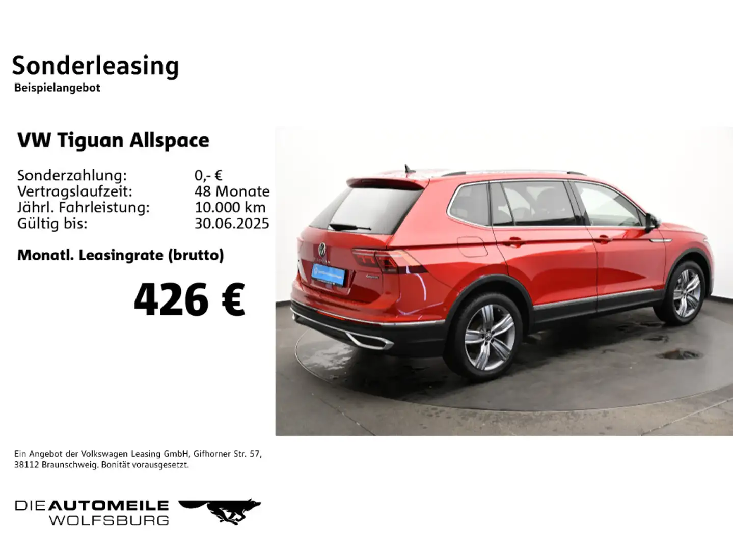 Volkswagen Tiguan Allspace 2.0 TDI 4M DSG Elegance Matrix/A Красный - 2