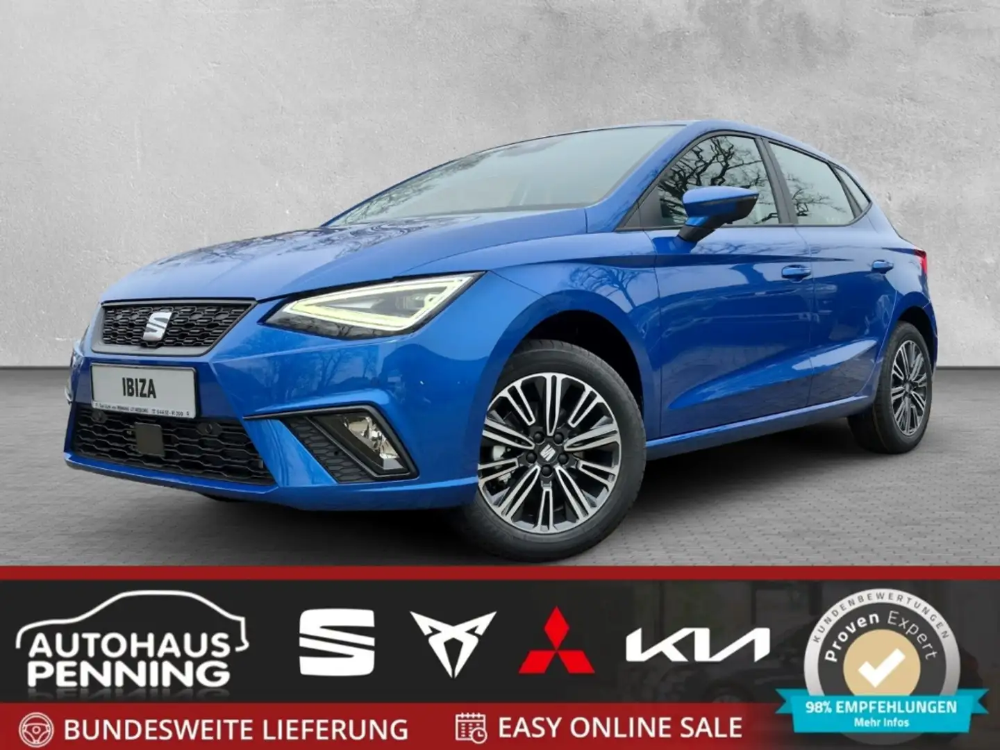 SEAT Ibiza EDITION / UPE: 29.330,- € / 1.0 TSI ACC LED BT TEM Blau - 1