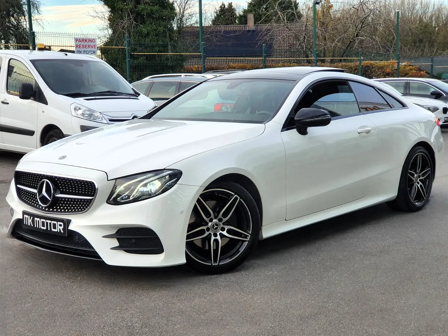 Mercedes-Benz E 220 🟢COUPÉ DIESEL 194CV PACK AMG - TOIT OUVRANT Weiß - 1