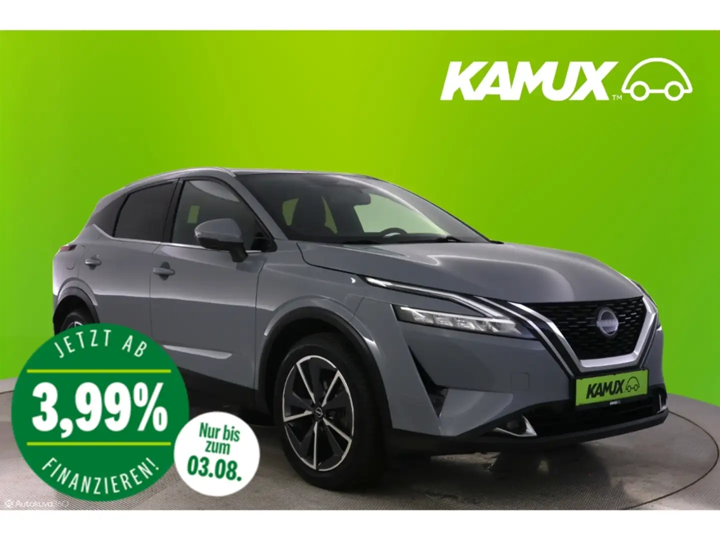 Nissan Qashqai 1.3DIG-T Aut.Tekna+LED+NAVI+VIRTUAL+PANO Grau - 1