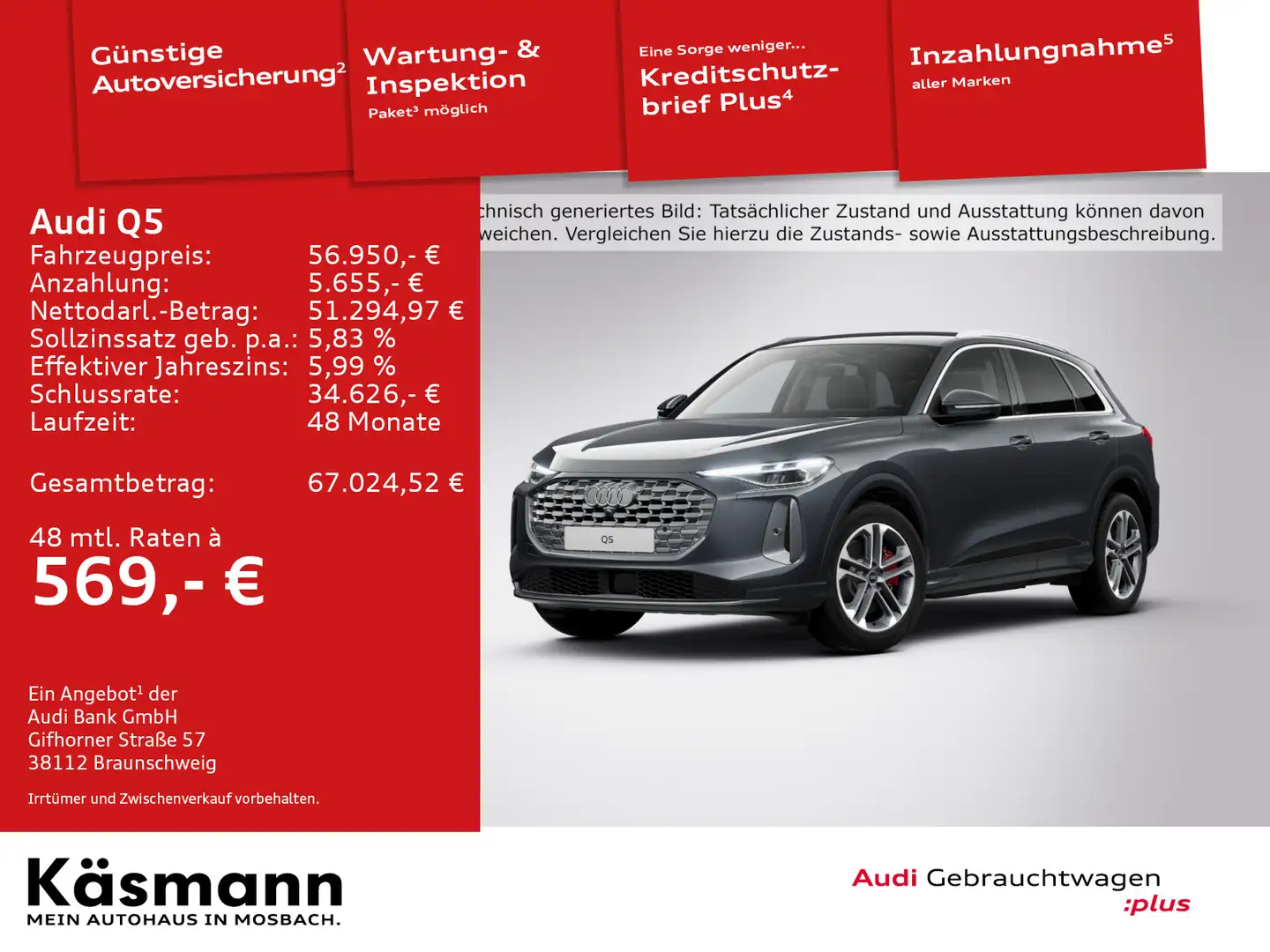 Audi Q5 SUV TDI quattro MATRIX AHK 360° NAV ACC SHZ Schwarz - 2