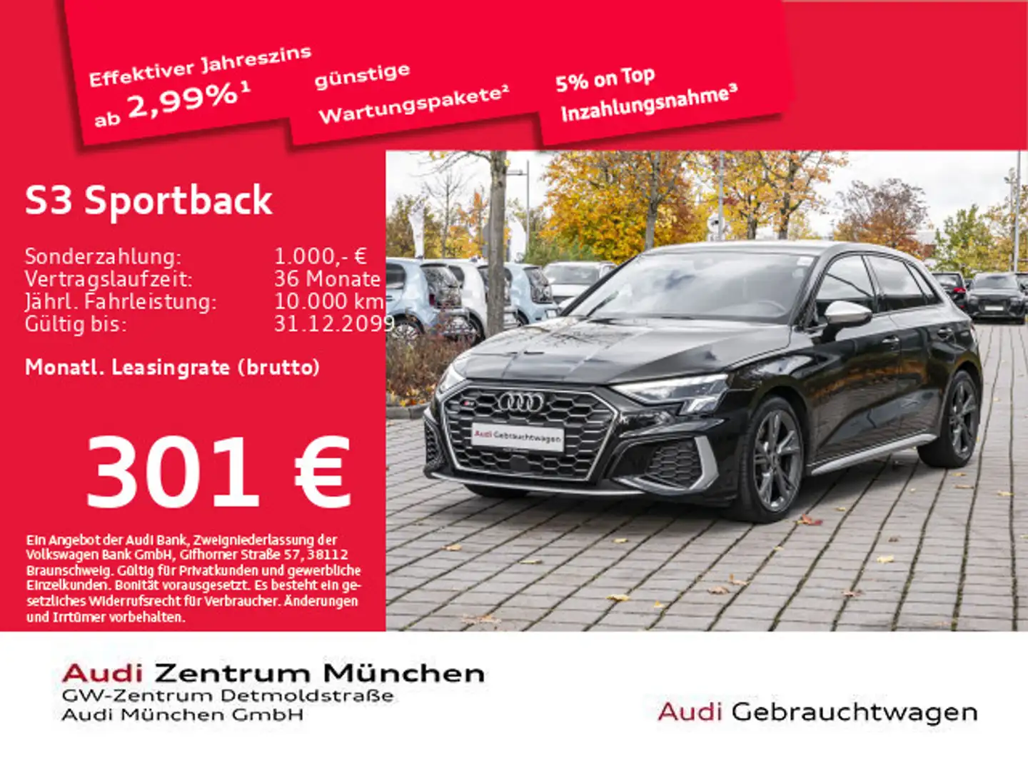 Audi S3 TFSI S tronic Navi+/Virtual Schwarz - 1