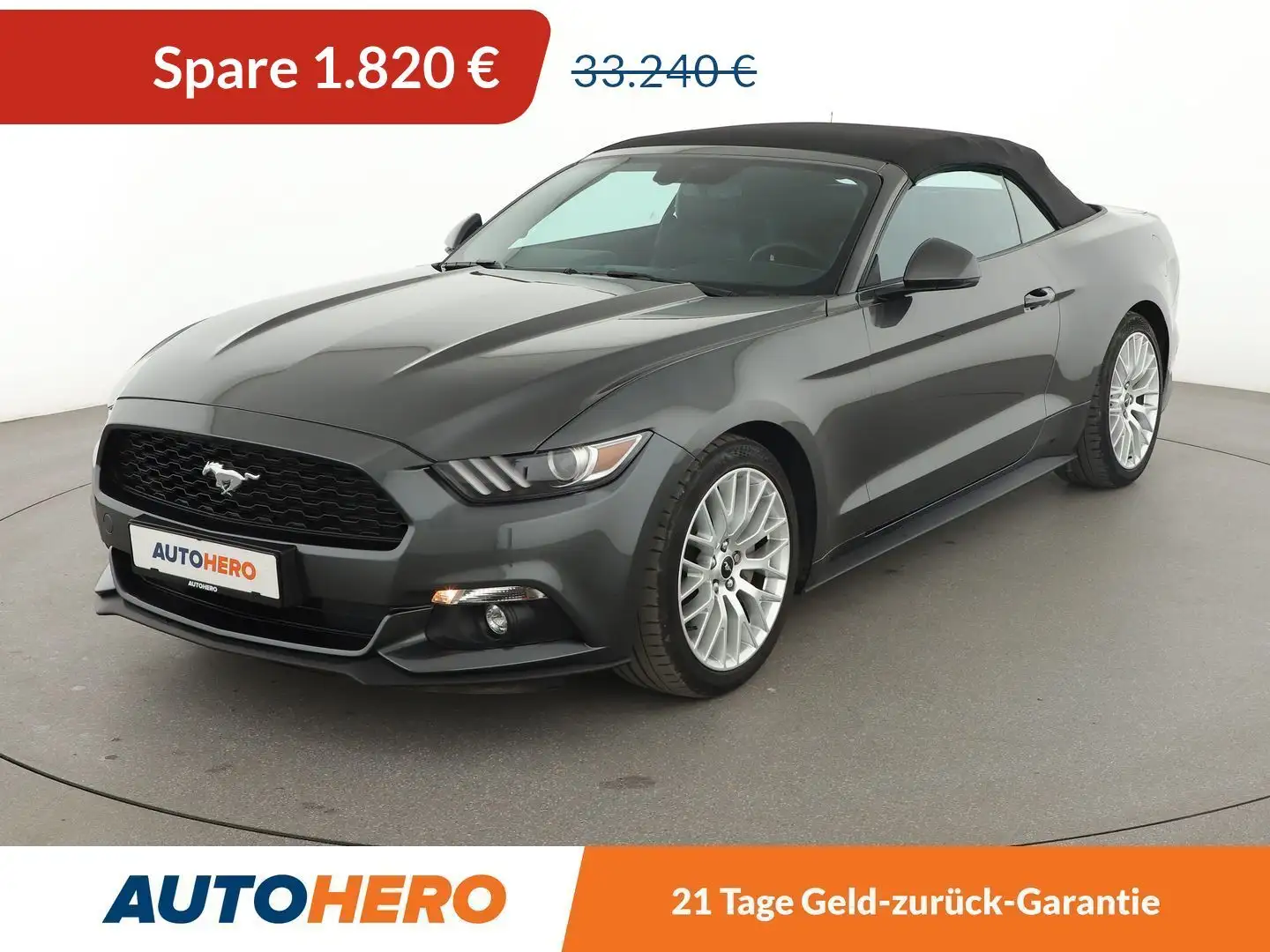 Ford Mustang 2.3 EcoBoost Convertible Basis*NAVI*XENON*TEMPO* Grau - 1