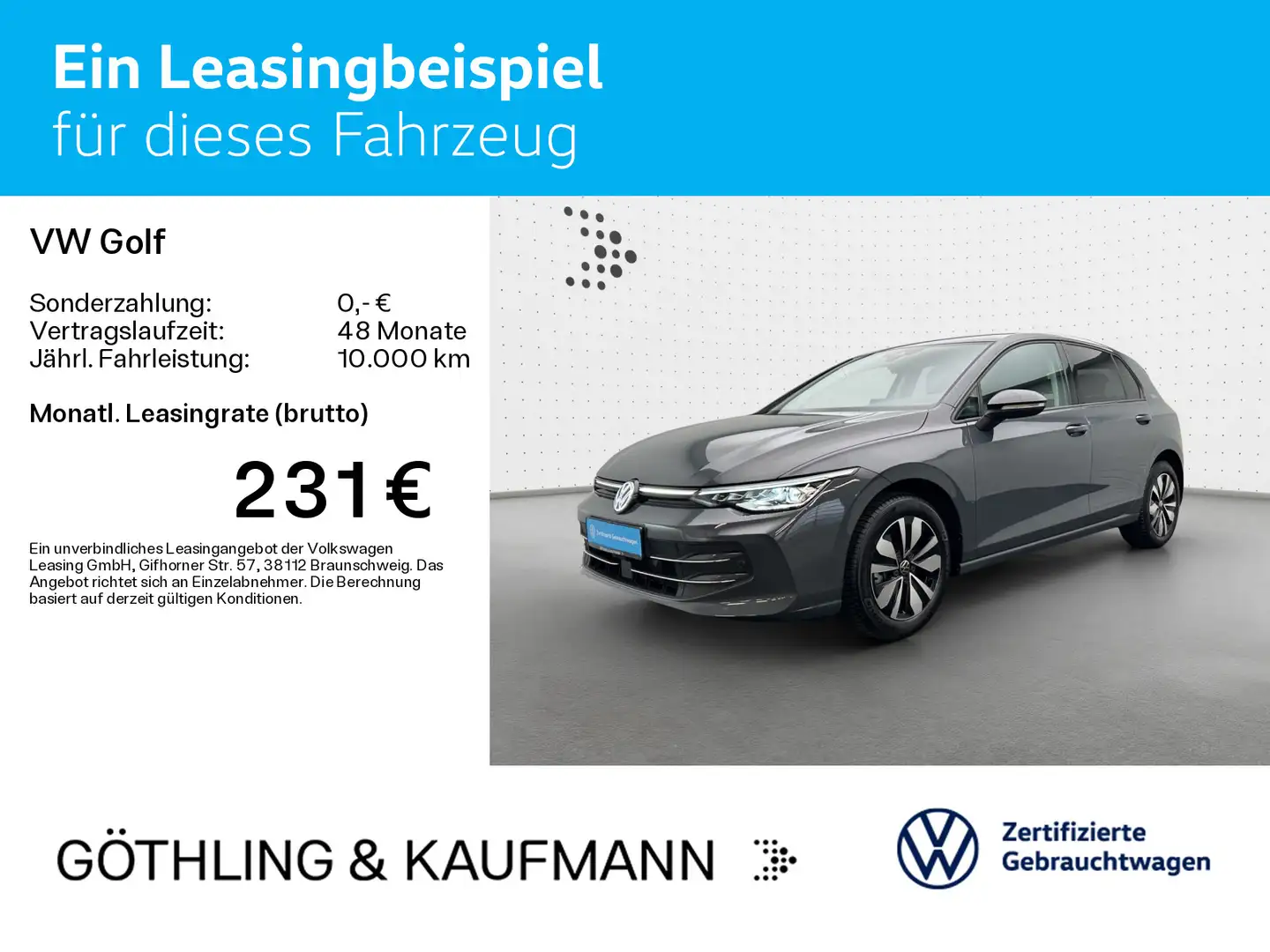Volkswagen Golf VIII 1.5 TSI GOAL*LED*AHK*NAVI*KLIMA*PDC*SH Grau - 2