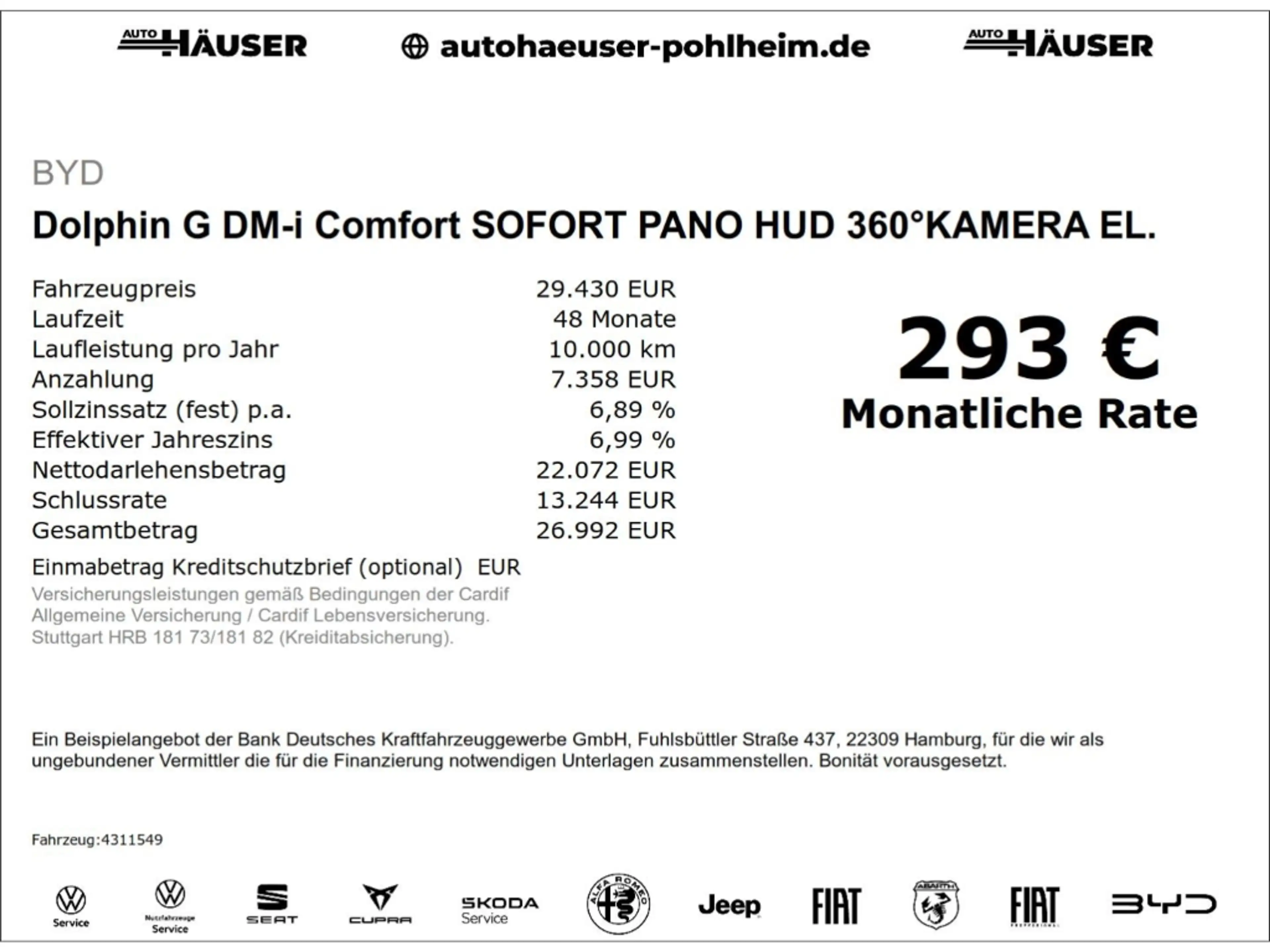 BYD Dolphin G DM-i Comfort SOFORT PANO HUD 360°KAMERA EL. SITZ — photo 2