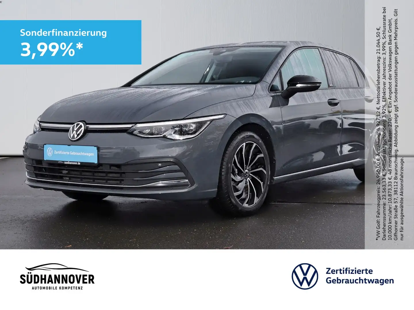 Volkswagen Golf VIII Active 1.5 TSI AHK+NAVI+LED+SHZ+PDC Grau - 1