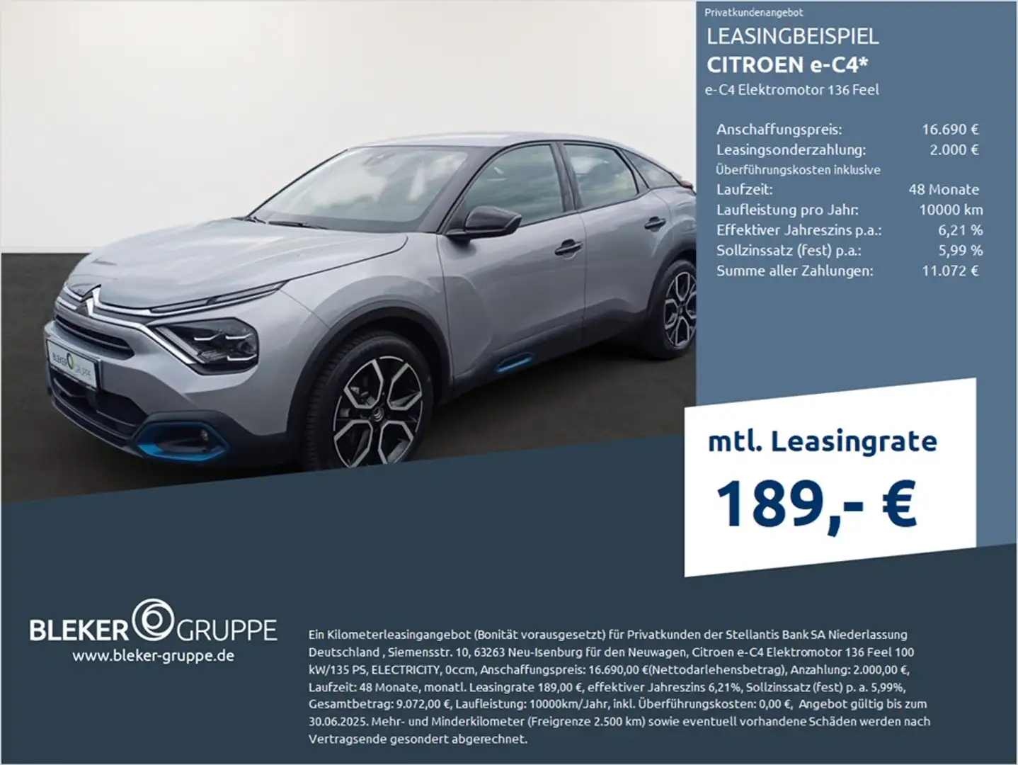 Citroen C4 e-C4 136 Feel Gris - 1