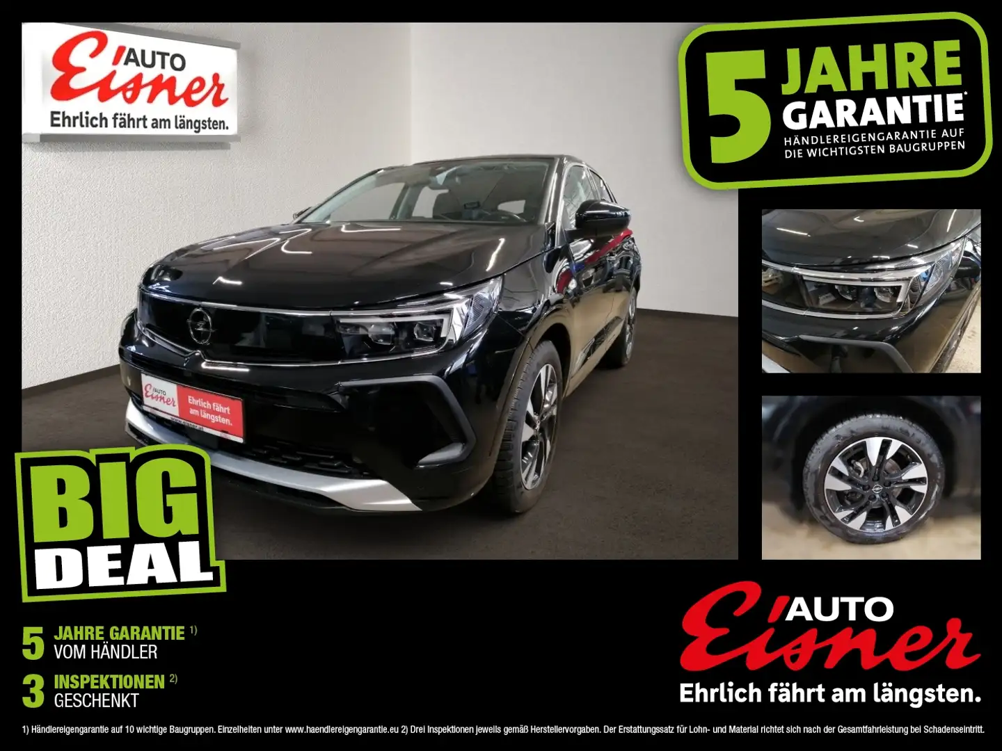 Opel Grandland BUSINESS 1.2 Sportsitze, Touchscreen Schwarz - 1