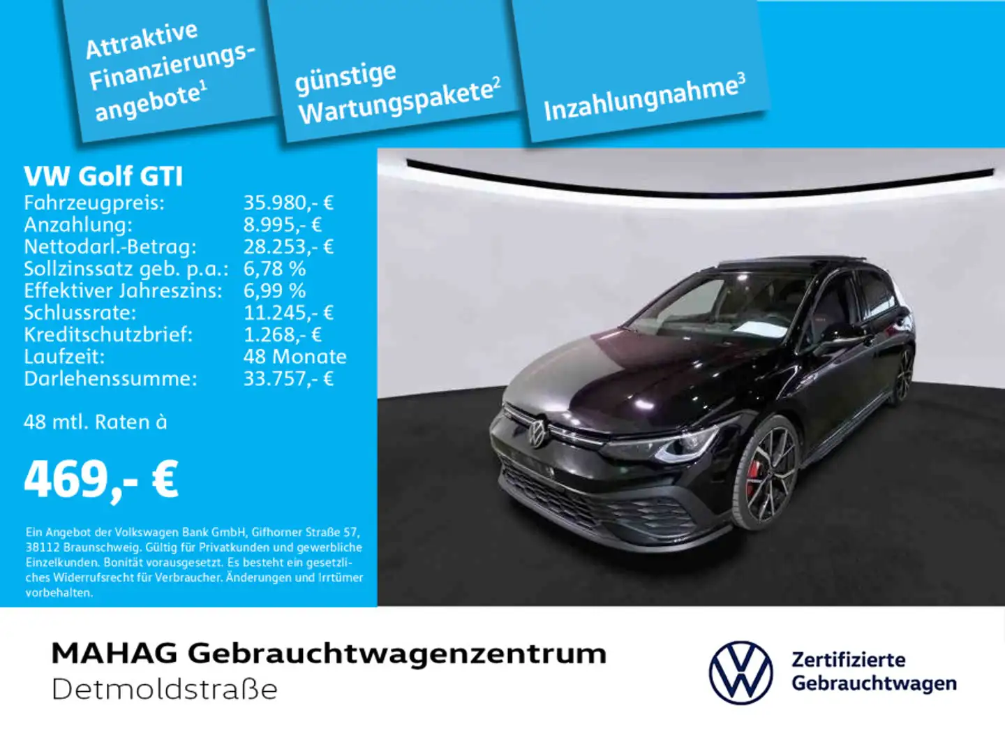 Volkswagen Golf GTI Golf VIII GTI Clubsport 2.0 TSI BlackStyle Navi Schwarz - 1