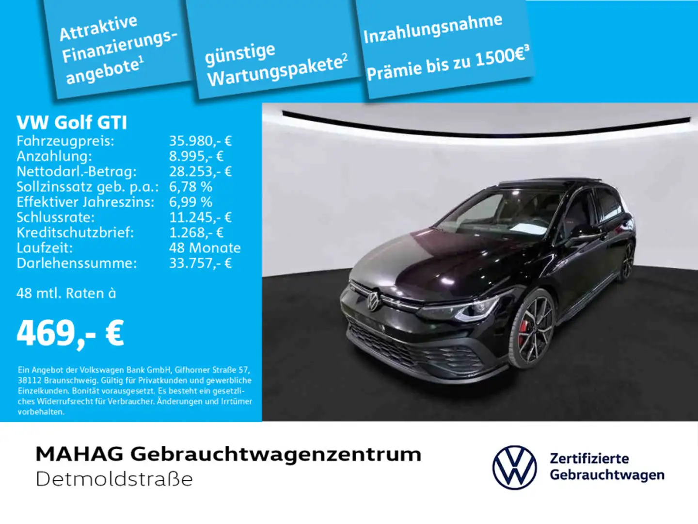 Volkswagen Golf GTI Golf VIII GTI Clubsport 2.0 TSI BlackStyle Navi Schwarz - 1