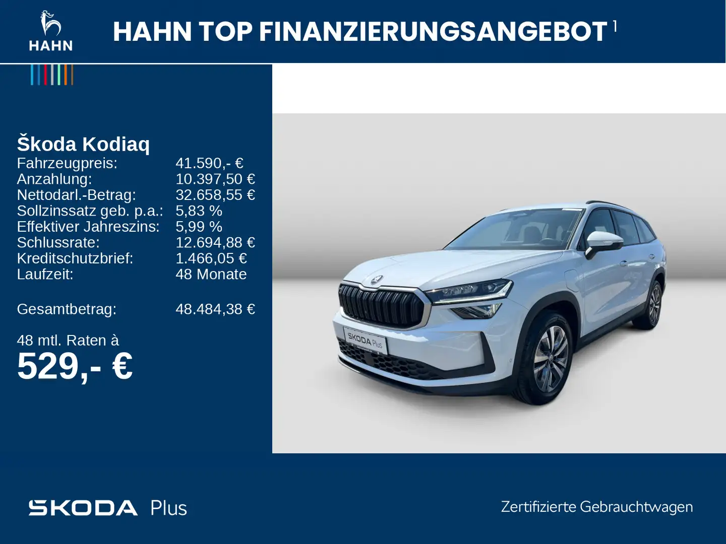 Skoda Kodiaq 1.5TSI iV DSG Selection Matrix Navi 360° Weiß - 2