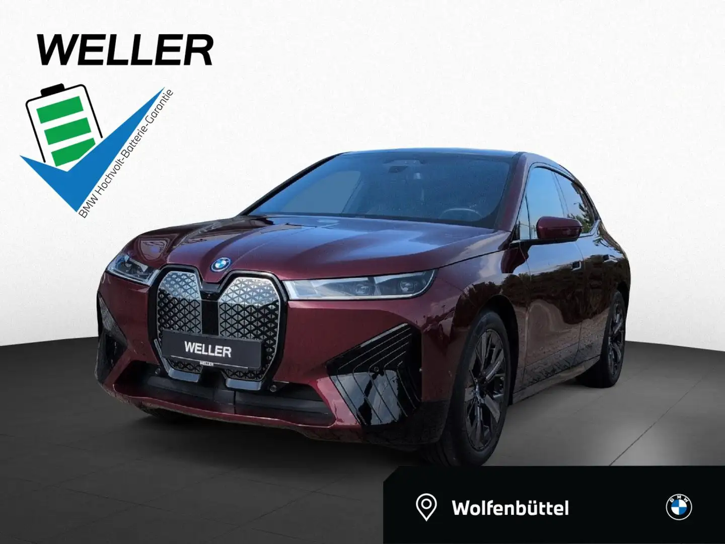 BMW iX xD50 DAPr SkyL 2-Achs AHK HK Leas. ab 549.-oA Rojo - 1