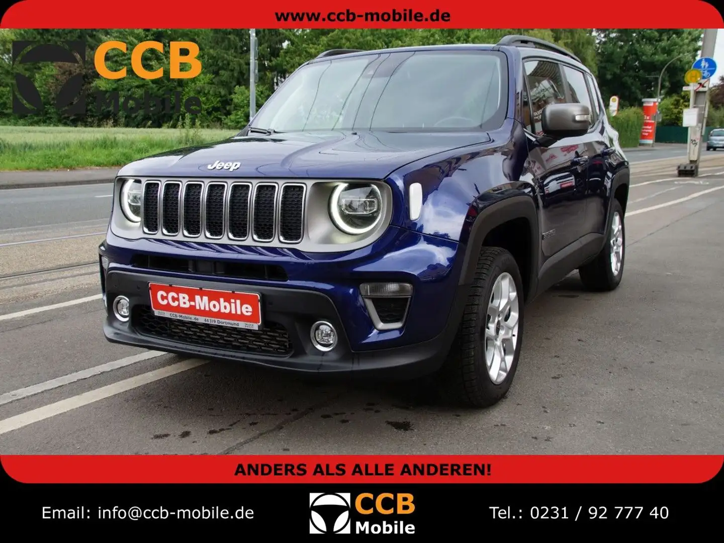 Jeep Renegade Limited 4WD*1HAND*AUTOM*NAVI*PDS*8 FACH Bleu - 1