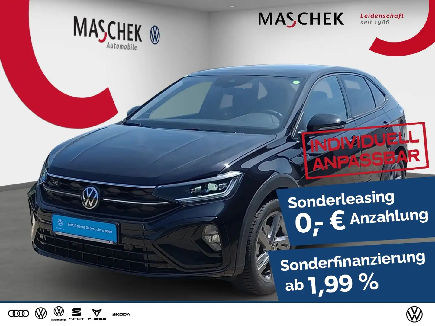 Volkswagen Taigo R-Line 1.0 TSI Pano Navi Anschlussg Sitzh. PDC GRA Schwarz - 1