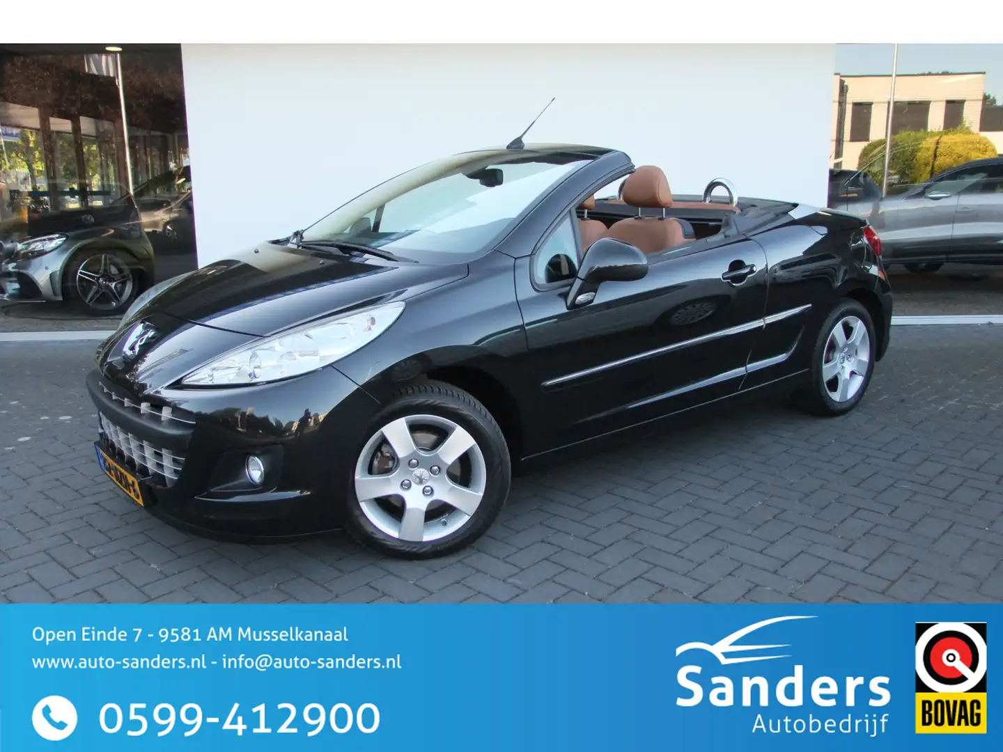 Peugeot 207 CC 1.6 VTi / Leer Bruin/ Clima/ Stoelverwarming/ P Zwart - 1