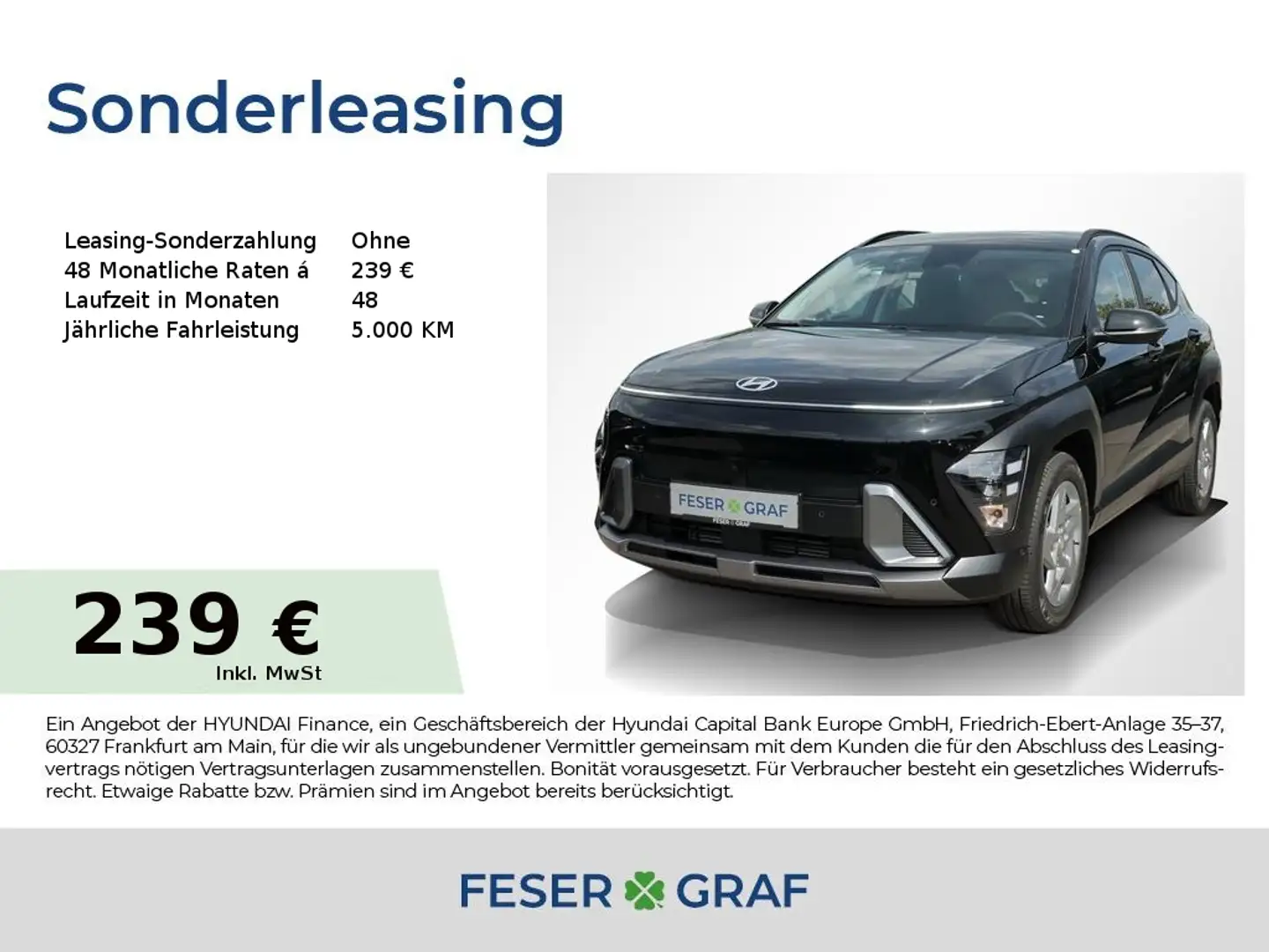 Hyundai KONA TREND ASSIS.-PAKET NAVI CAM SHZ LHZ LED Schwarz - 1