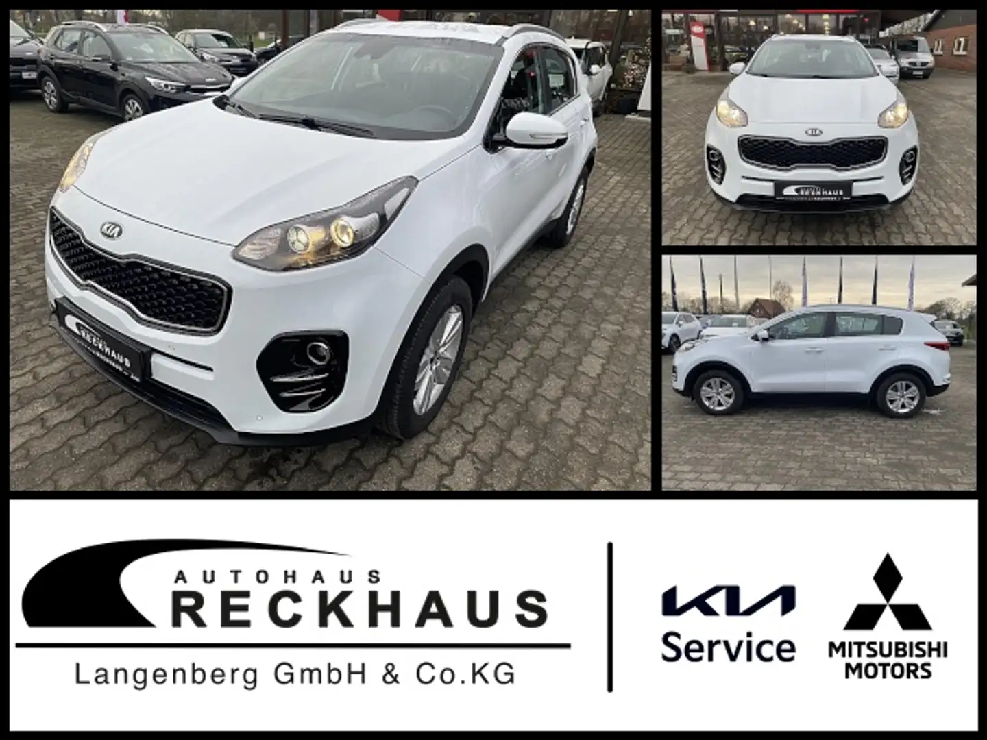 Kia Sportage 1.6 VISION KOMFORT AHK 8-fach Bereift Klima Navi Blanc - 1