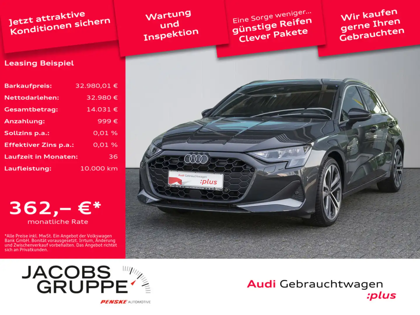 Audi A3 Sportback 30 TFSI advanced ACC,LED,AHK,PDC Gris - 1