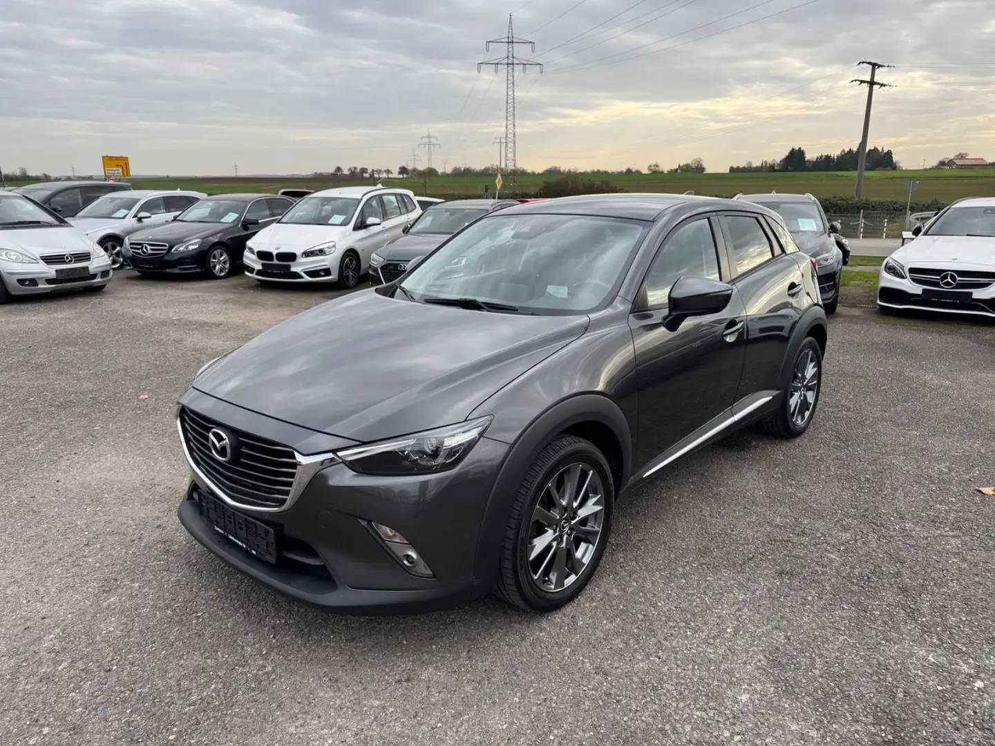Mazda CX-3 Kizoku AWD Head up LED Navi Leder AHK Kamer Grau - 1