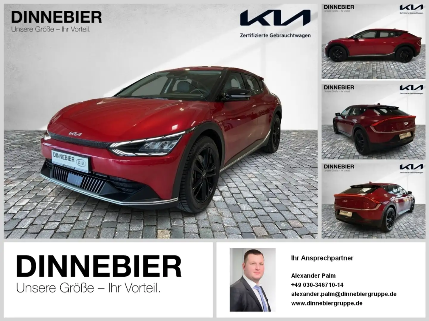 Kia EV6 58 RWD WP  SpurH+KeyLess+RFK Rot - 1