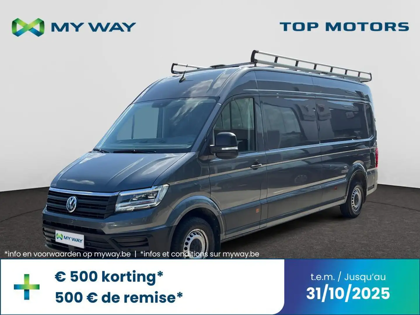 Volkswagen Crafter L4H3*AUTOMAAT*177PK*GPS*CARPLAY*TOPWAY.BE Grijs - 1