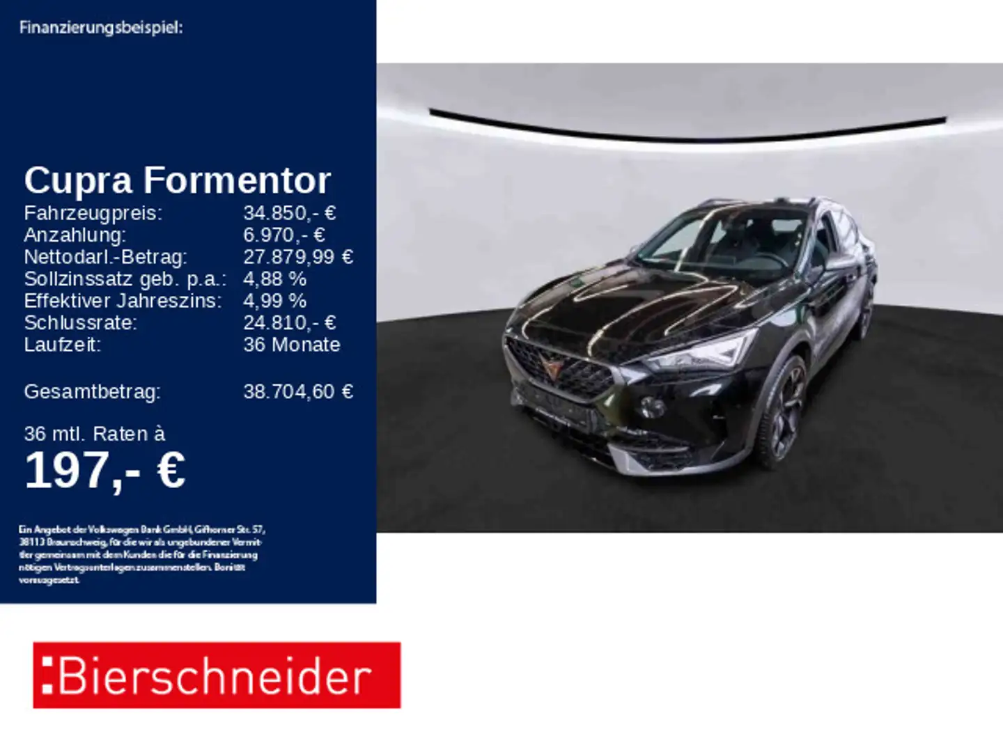 CUPRA Formentor 2.0 TSI DSG 4Drive VZ 19 DCC PANO LEDE Schwarz - 1