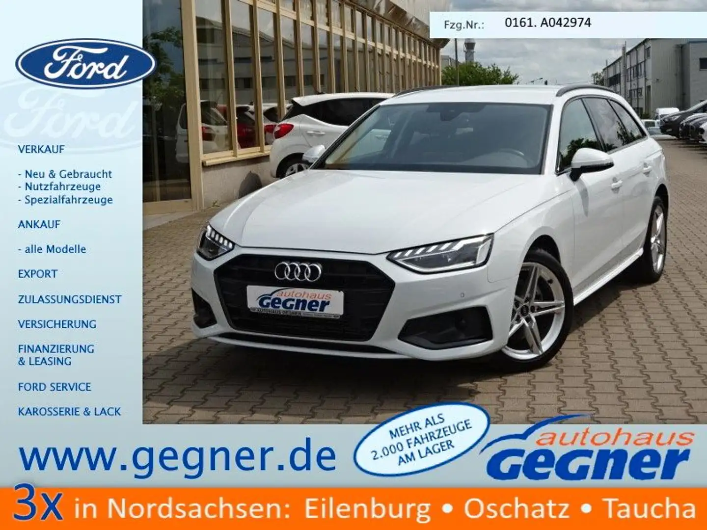 Audi A4 Avant 40 g-tron advanced Navi Kamera Blanc - 1
