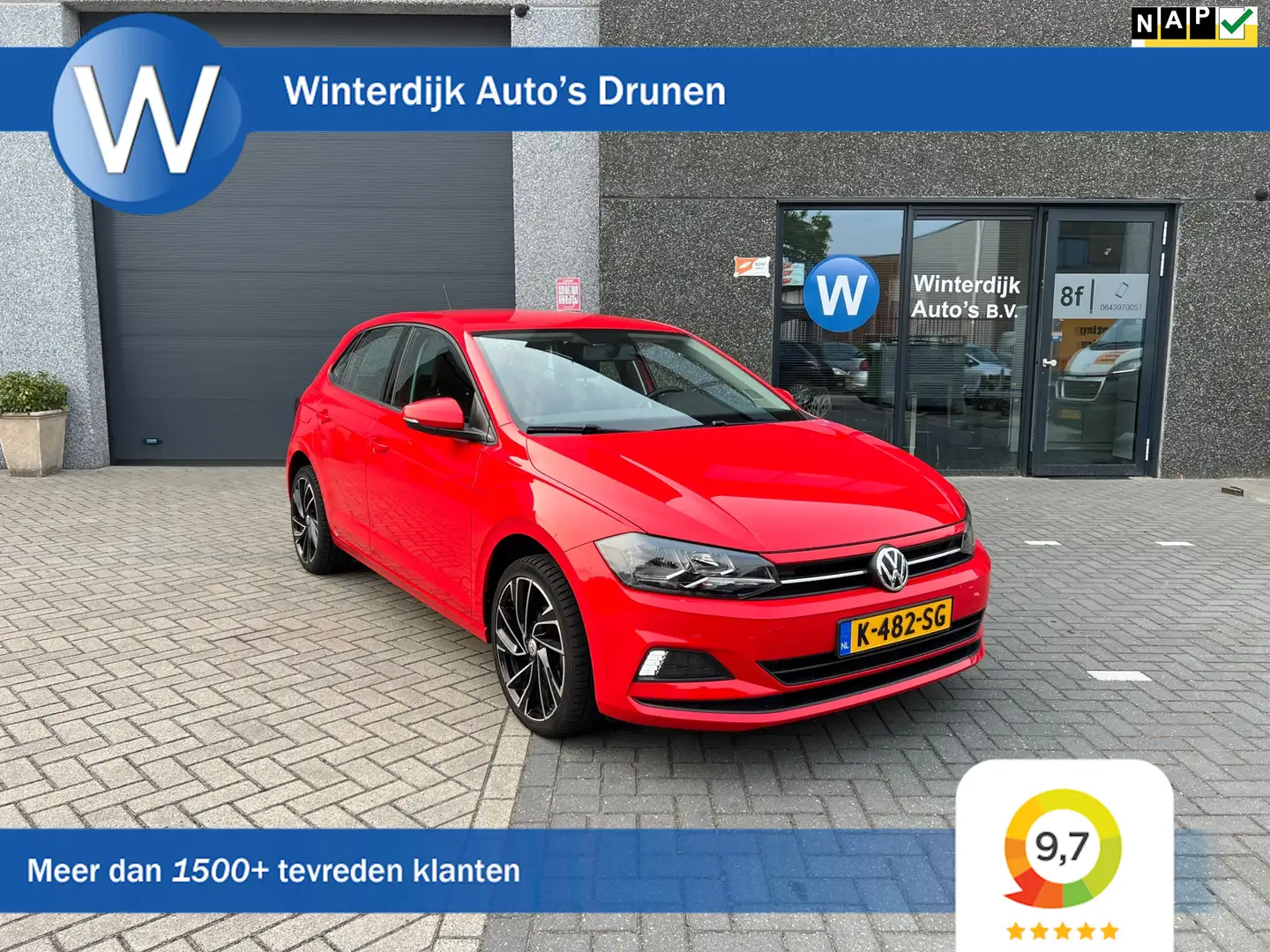 Volkswagen Polo 1.0 TSI Comfortline Airco! 5Drs! Navigatie! Rood - 1